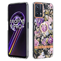 Coque Silicone Motif Fantaisie Souple Couleur Unie Etui Housse avec Support Bague Anneau Y06B pour Realme Narzo 50 Pro 5G Violet Clair