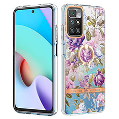 Coque Silicone Motif Fantaisie Souple Couleur Unie Etui Housse avec Support Bague Anneau Y06B pour Xiaomi Redmi Note 11 4G (2021) Violet Clair