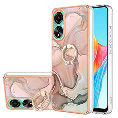 Coque Silicone Motif Fantaisie Souple Couleur Unie Etui Housse avec Support Bague Anneau YB1 pour Oppo A78 4G Mixte