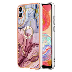 Coque Silicone Motif Fantaisie Souple Couleur Unie Etui Housse avec Support Bague Anneau YB1 pour Samsung Galaxy F04 Mixte