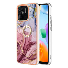 Coque Silicone Motif Fantaisie Souple Couleur Unie Etui Housse avec Support Bague Anneau YB1 pour Xiaomi Redmi 10 Power Mixte