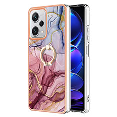 Coque Silicone Motif Fantaisie Souple Couleur Unie Etui Housse avec Support Bague Anneau YB1 pour Xiaomi Redmi Note 12 Explorer Mixte