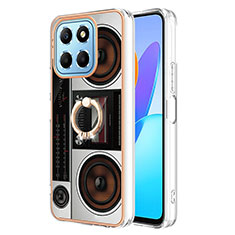 Coque Silicone Motif Fantaisie Souple Couleur Unie Etui Housse avec Support Bague Anneau YB2 pour Huawei Honor X6S Colorful