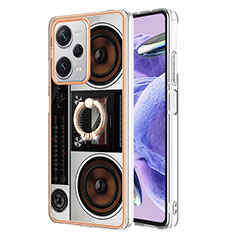 Coque Silicone Motif Fantaisie Souple Couleur Unie Etui Housse avec Support Bague Anneau YB2 pour Xiaomi Redmi Note 12 Pro+ Plus 5G Colorful