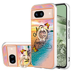 Coque Silicone Motif Fantaisie Souple Couleur Unie Etui Housse avec Support Bague Anneau YB3 pour Google Pixel 8a 5G Mixte