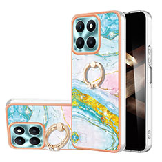 Coque Silicone Motif Fantaisie Souple Couleur Unie Etui Housse avec Support Bague Anneau YB5 pour Huawei Honor X8b Colorful