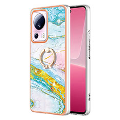 Coque Silicone Motif Fantaisie Souple Couleur Unie Etui Housse avec Support Bague Anneau YB5 pour Xiaomi Civi 2 5G Colorful