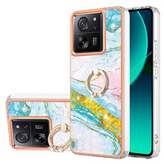 Coque Silicone Motif Fantaisie Souple Couleur Unie Etui Housse avec Support Bague Anneau YB5 pour Xiaomi Mi 13T 5G Colorful