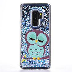 Coque Silicone Motif Fantaisie Souple Couleur Unie Etui Housse K01 pour Samsung Galaxy S9 Plus Bleu