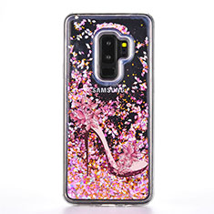 Coque Silicone Motif Fantaisie Souple Couleur Unie Etui Housse K01 pour Samsung Galaxy S9 Plus Or Rose