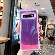 Coque Silicone Motif Fantaisie Souple Couleur Unie Etui Housse K02 pour Samsung Galaxy S10 Violet