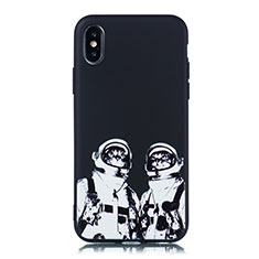 Coque Silicone Motif Fantaisie Souple Couleur Unie Etui Housse pour Apple iPhone X Blanc