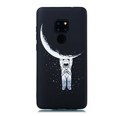 Coque Silicone Motif Fantaisie Souple Couleur Unie Etui Housse pour Huawei Mate 20 Noir