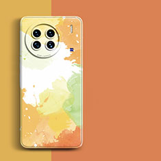 Coque Silicone Motif Fantaisie Souple Couleur Unie Etui Housse pour Vivo X90 Pro+ Plus 5G Jaune