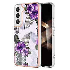 Coque Silicone Motif Fantaisie Souple Couleur Unie Etui Housse S01 pour Samsung Galaxy S24 5G Violet