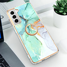 Coque Silicone Motif Fantaisie Souple Couleur Unie Etui Housse S02 pour Samsung Galaxy S21 5G Vert