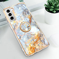 Coque Silicone Motif Fantaisie Souple Couleur Unie Etui Housse S02 pour Samsung Galaxy S21 Plus 5G Gris