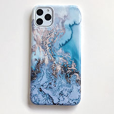 Coque Silicone Motif Fantaisie Souple Couleur Unie Etui Housse S03 pour Apple iPhone 11 Pro Bleu Ciel