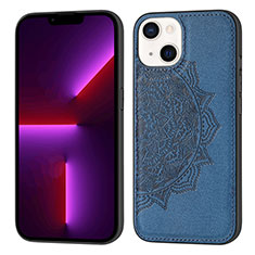 Coque Silicone Motif Fantaisie Souple Couleur Unie Etui Housse S04 pour Apple iPhone 13 Mini Bleu