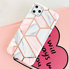 Coque Silicone Motif Fantaisie Souple Couleur Unie Etui Housse S05 pour Apple iPhone 11 Pro Max Rose