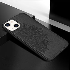 Coque Silicone Motif Fantaisie Souple Couleur Unie Etui Housse S05 pour Apple iPhone 13 Noir