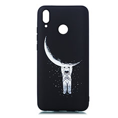 Coque Silicone Motif Fantaisie Souple Couleur Unie Etui Housse S05 pour Huawei Y9 (2019) Noir