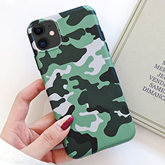 Coque Silicone Motif Fantaisie Souple Couleur Unie Etui Housse S09 pour Apple iPhone 11 Vert