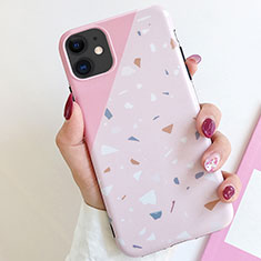 Coque Silicone Motif Fantaisie Souple Couleur Unie Etui Housse S12 pour Apple iPhone 11 Rose