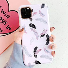 Coque Silicone Motif Fantaisie Souple Couleur Unie Etui Housse S15 pour Apple iPhone 11 Pro Max Rose