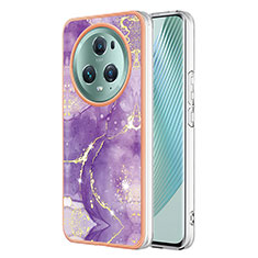 Coque Silicone Motif Fantaisie Souple Couleur Unie Etui Housse Y01B pour Huawei Honor Magic5 Lite 5G Violet