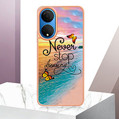 Coque Silicone Motif Fantaisie Souple Couleur Unie Etui Housse Y01B pour Huawei Honor X7 Mixte