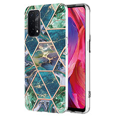 Coque Silicone Motif Fantaisie Souple Couleur Unie Etui Housse Y01B pour Oppo A54 5G Vert Nuit