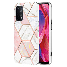 Coque Silicone Motif Fantaisie Souple Couleur Unie Etui Housse Y01B pour Oppo A74 5G Rose