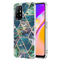 Coque Silicone Motif Fantaisie Souple Couleur Unie Etui Housse Y01B pour Oppo A94 5G Vert Nuit