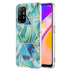 Coque Silicone Motif Fantaisie Souple Couleur Unie Etui Housse Y01B pour Oppo F19 Pro+ Plus 5G Vert