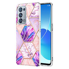 Coque Silicone Motif Fantaisie Souple Couleur Unie Etui Housse Y01B pour Oppo Reno6 Pro+ Plus 5G Violet Clair