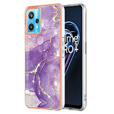 Coque Silicone Motif Fantaisie Souple Couleur Unie Etui Housse Y01B pour Realme 9 4G Violet