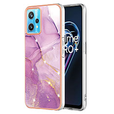 Coque Silicone Motif Fantaisie Souple Couleur Unie Etui Housse Y01B pour Realme 9 4G Violet Clair