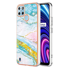 Coque Silicone Motif Fantaisie Souple Couleur Unie Etui Housse Y01B pour Realme C21Y Colorful