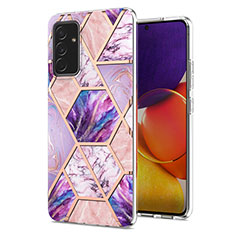 Coque Silicone Motif Fantaisie Souple Couleur Unie Etui Housse Y01B pour Samsung Galaxy A34 5G Violet Clair