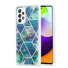 Coque Silicone Motif Fantaisie Souple Couleur Unie Etui Housse Y01B pour Samsung Galaxy A52 5G Vert Nuit