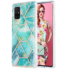 Coque Silicone Motif Fantaisie Souple Couleur Unie Etui Housse Y01B pour Samsung Galaxy A71 5G Pastel Vert