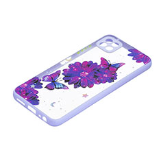 Coque Silicone Motif Fantaisie Souple Couleur Unie Etui Housse Y01X pour Samsung Galaxy A22s 5G Violet