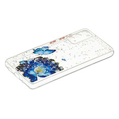 Coque Silicone Motif Fantaisie Souple Couleur Unie Etui Housse Y01X pour Samsung Galaxy S20 Lite 5G Bleu