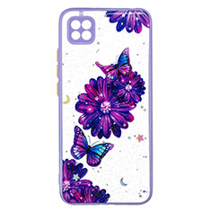 Coque Silicone Motif Fantaisie Souple Couleur Unie Etui Housse Y01X pour Xiaomi POCO C31 Violet