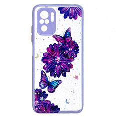 Coque Silicone Motif Fantaisie Souple Couleur Unie Etui Housse Y01X pour Xiaomi Poco M5S Violet