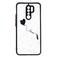 Coque Silicone Motif Fantaisie Souple Couleur Unie Etui Housse Y01X pour Xiaomi Redmi 9 Noir