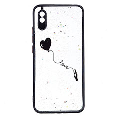 Coque Silicone Motif Fantaisie Souple Couleur Unie Etui Housse Y01X pour Xiaomi Redmi 9A Noir