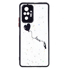 Coque Silicone Motif Fantaisie Souple Couleur Unie Etui Housse Y01X pour Xiaomi Redmi Note 10 Pro Max Noir