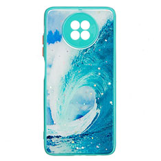 Coque Silicone Motif Fantaisie Souple Couleur Unie Etui Housse Y01X pour Xiaomi Redmi Note 9 5G Vert